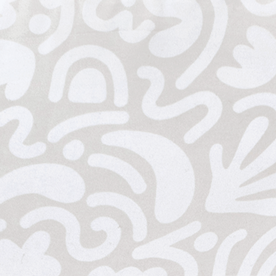 Cream Retro Squiggles